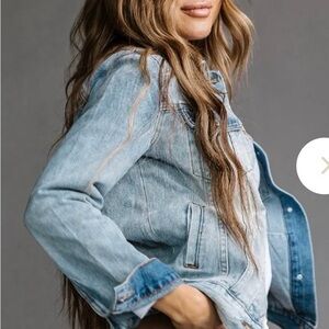 Market & Spruce Light Blue Jean Jacket